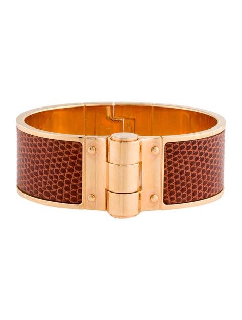 hermes hinged lizard bracelet|Hermes bracelets for sale.